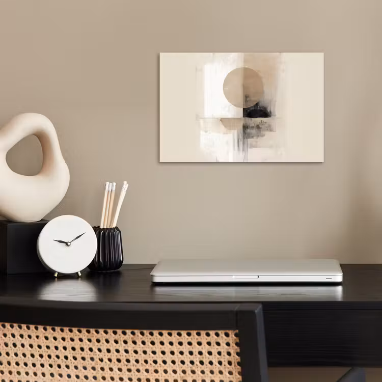 Cirkel - Compositie - Diepte - Beige poster papier klein -sfeer1