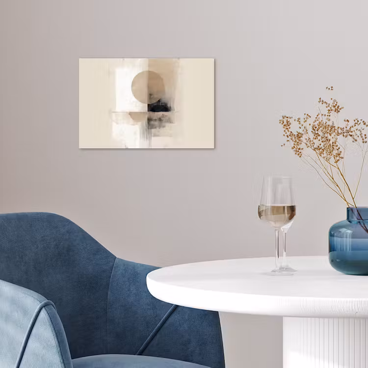 Cirkel - Compositie - Diepte - Beige poster papier klein -sfeer3