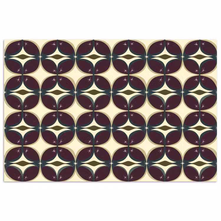 Cirkel - Retro - Kleurrijk poster papier klein 62 -3d