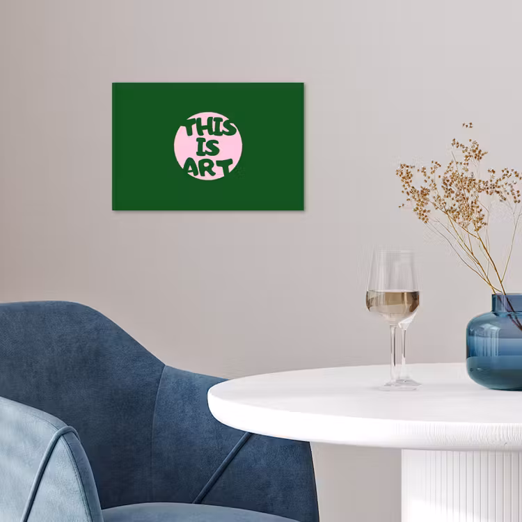 Cirkel - Roze - Tekst - Art poster papier klein -sfeer3