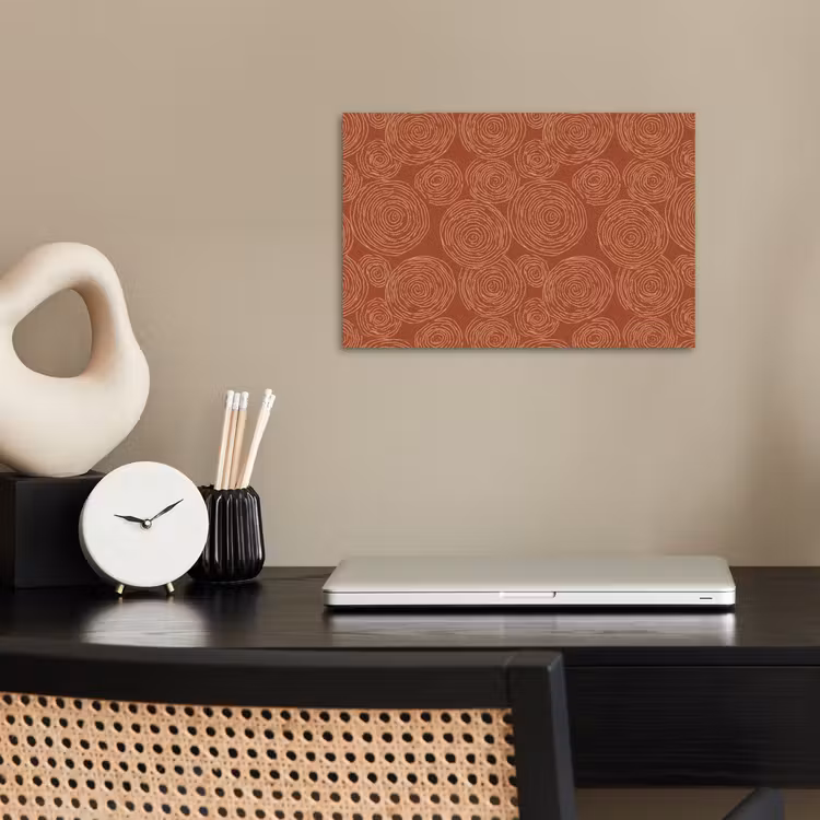 Cirkels - Abstract - Artistiek - Terracotta poster papier klein 62 -sfeer1