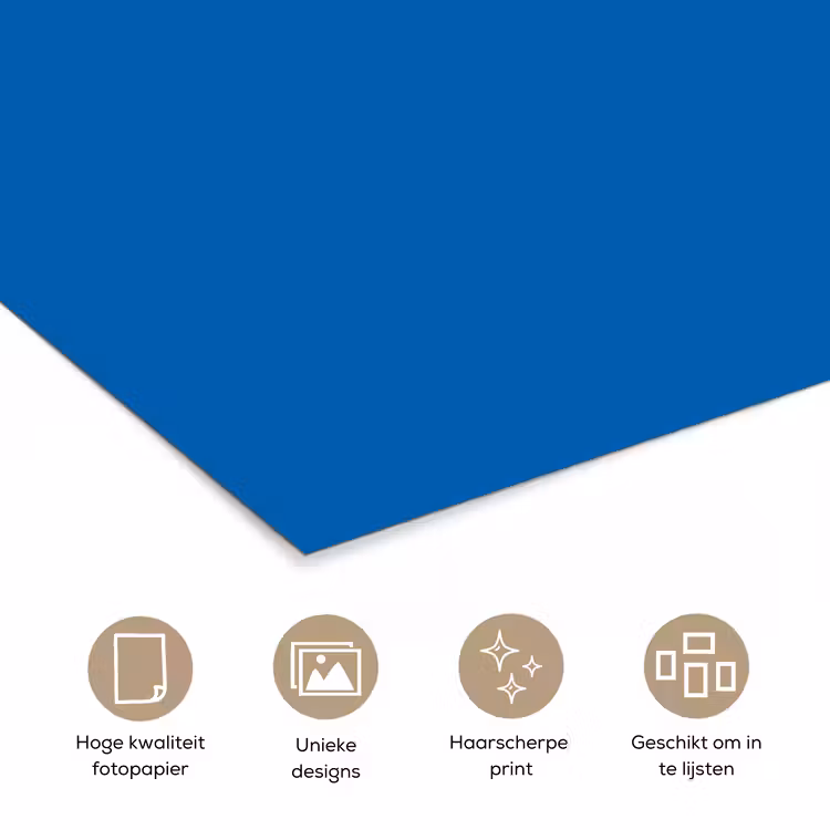 Classic - Azure - Blauw poster papier klein 62 -closeup_NL