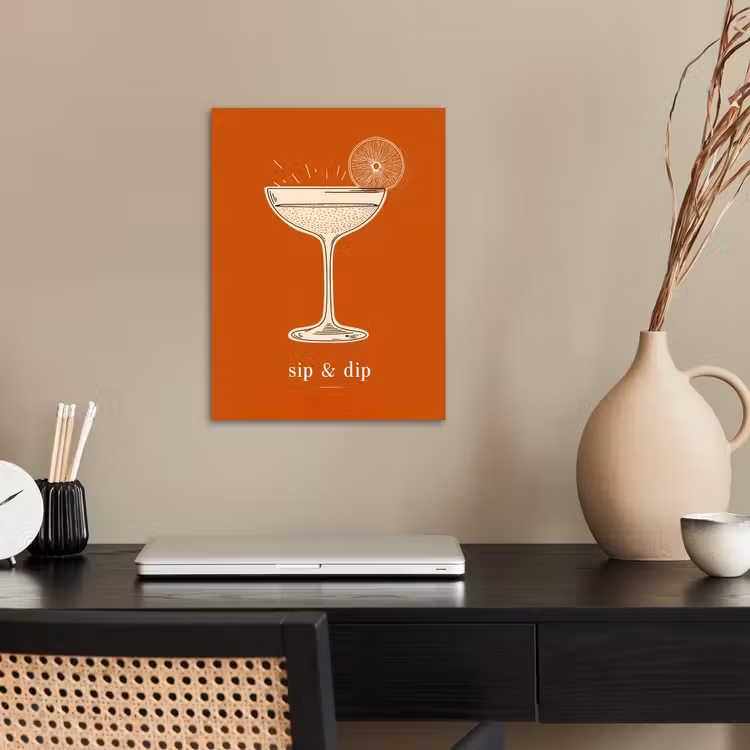 Cocktail - Oranje - Zomer - Quote poster papier klein -sfeer1