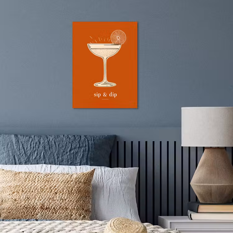 Cocktail - Oranje - Zomer - Quote poster papier klein -sfeer2