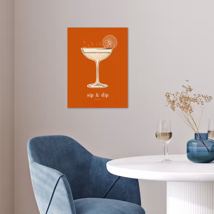 Cocktail - Oranje - Zomer - Quote poster papier klein -sfeer3