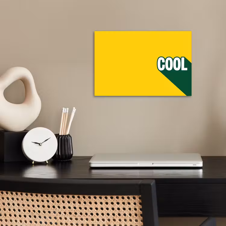 Cool - Geel - Groen poster papier klein -sfeer1