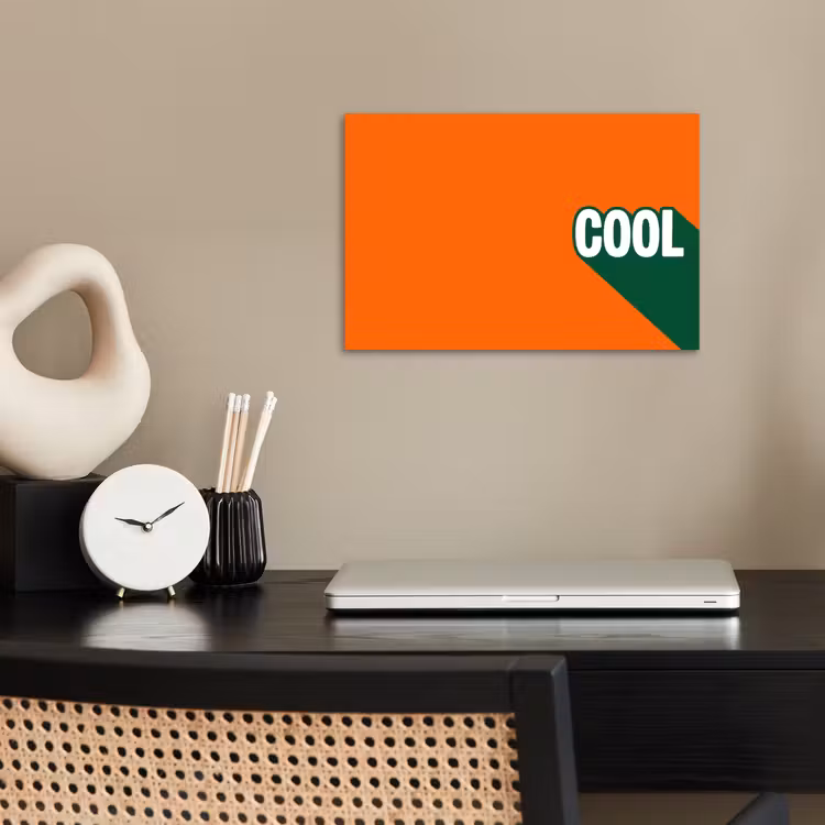 Cool - Oranje - Groen poster papier klein -sfeer1