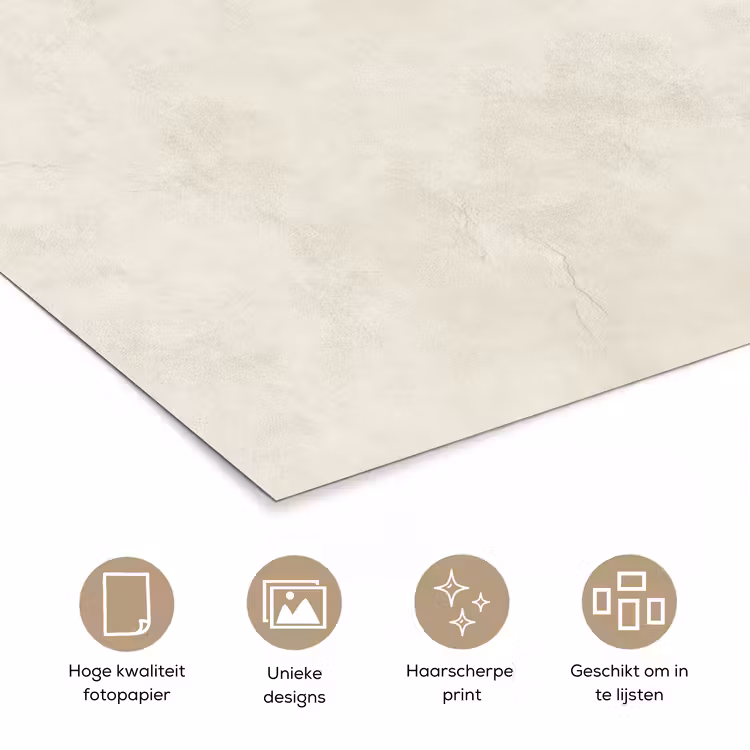 Crème - Egaal - Beton poster papier klein 62 -closeup_NL
