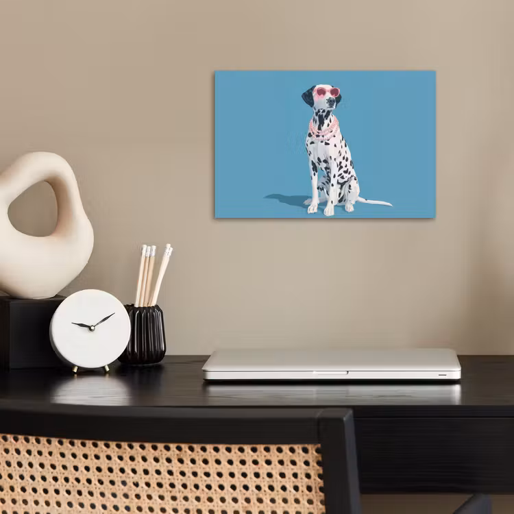 Dalmatiër - Zonnebril - Blauw poster papier klein -sfeer1