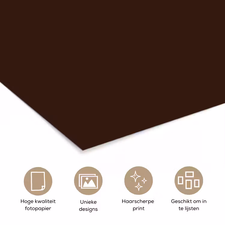 Dark - Chocolate - Bruin poster papier klein 62 -closeup_NL