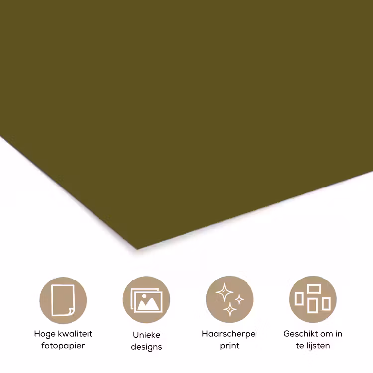 Dark - Olive - Groen poster papier klein 62 -closeup_NL