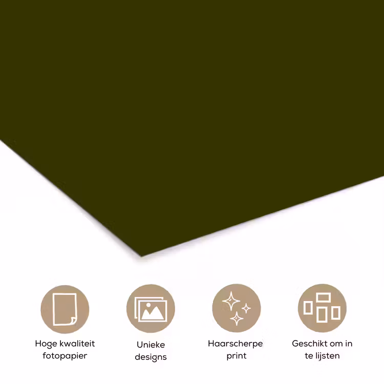 Dark - Olive - Groen poster papier klein 62 -closeup_NL