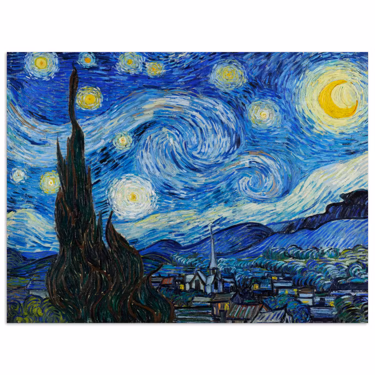 De sterrennacht - Vincent van Gogh poster papier klein -3d