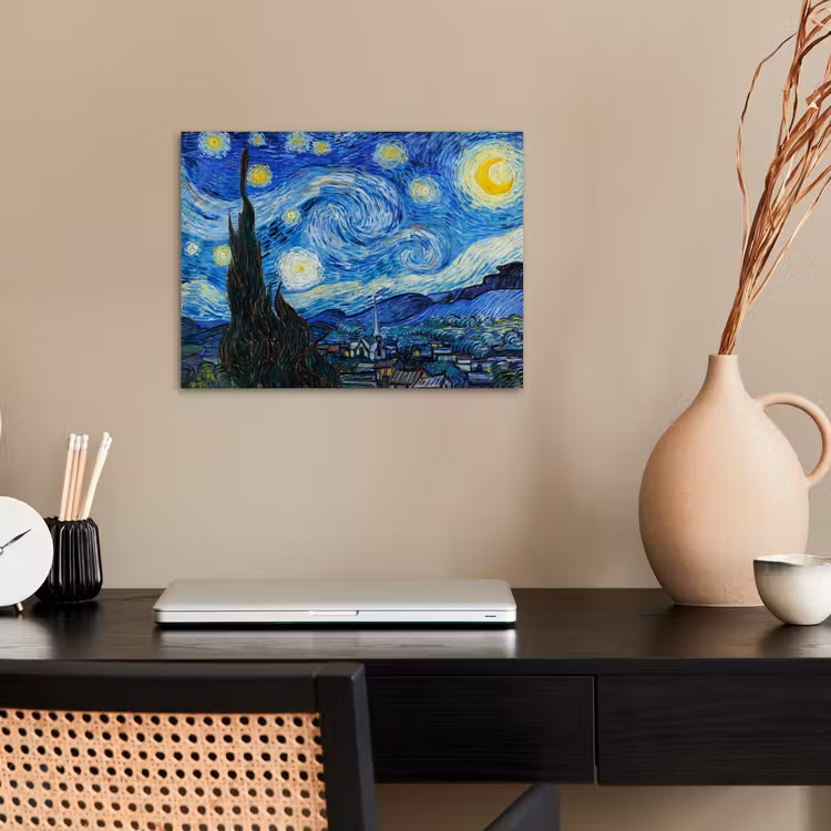 De sterrennacht - Vincent van Gogh poster papier klein -sfeer1