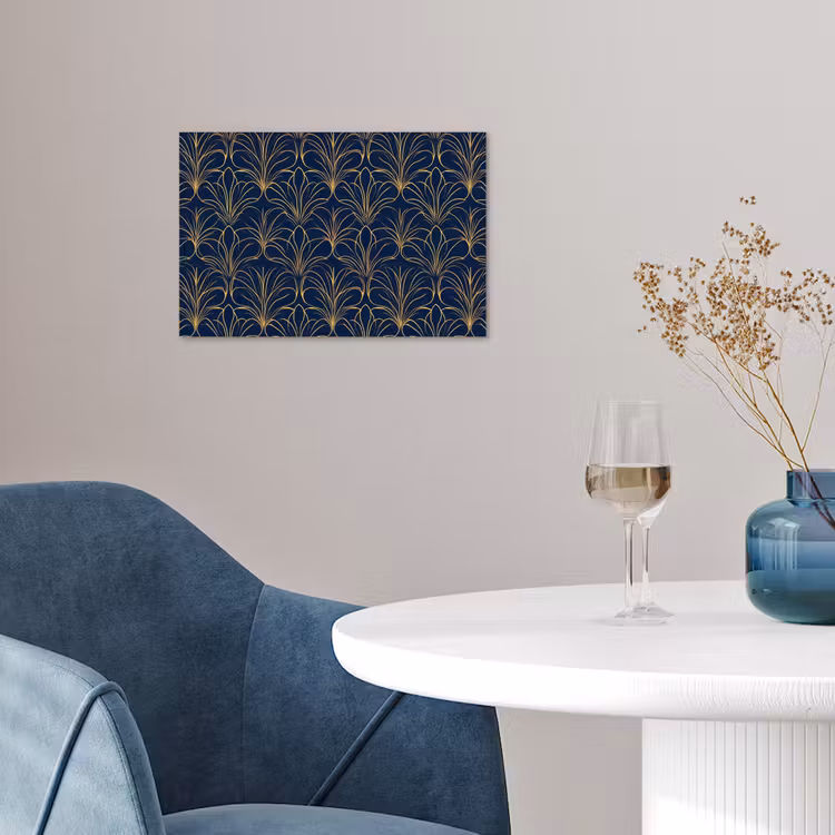 Deco - Waaier - Blauw poster papier klein 62 -sfeer3