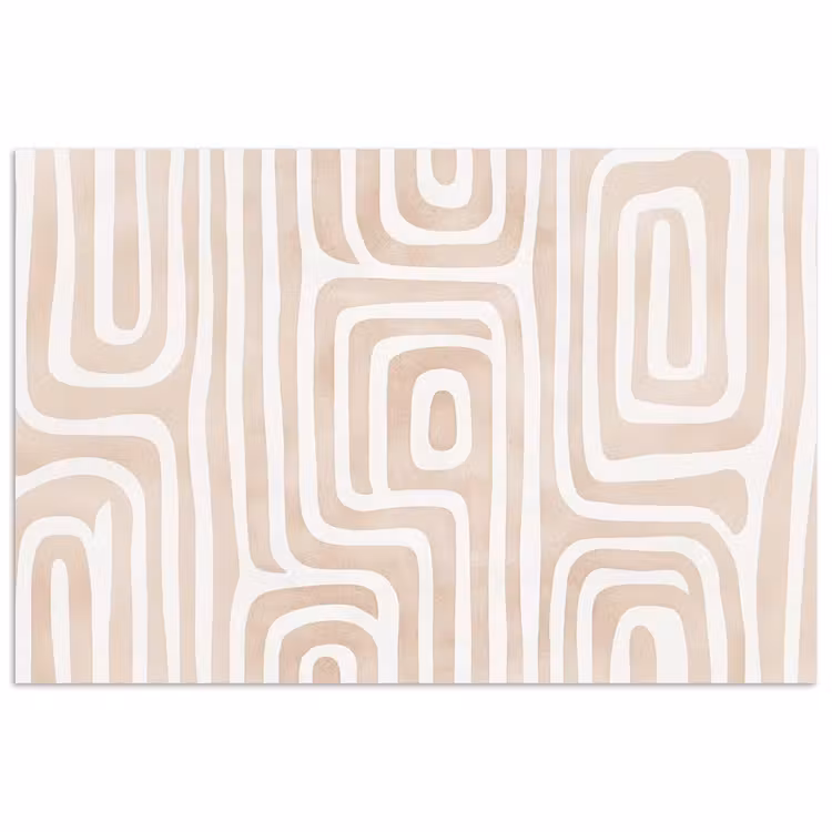 Decoratief - Labyrint - Beige poster papier klein -3d