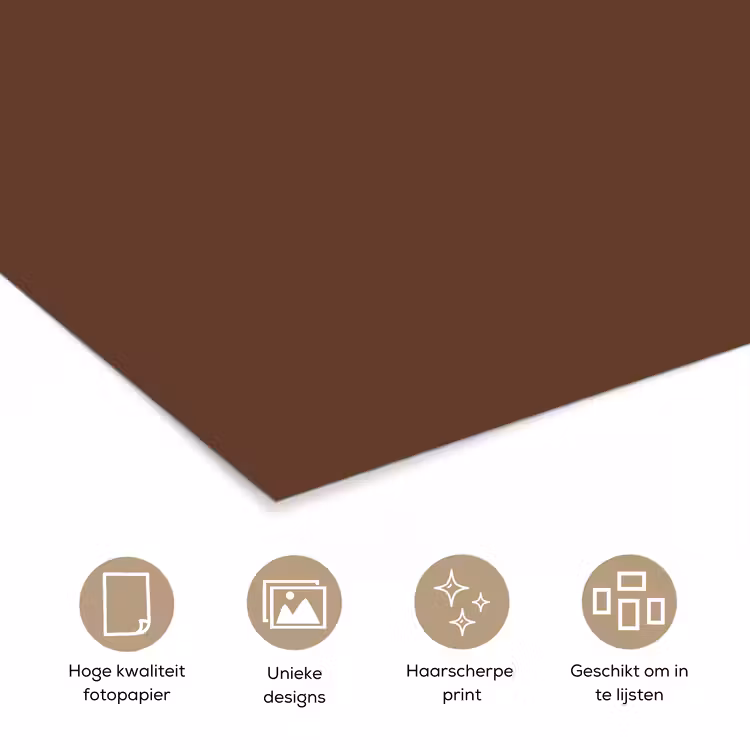 Deep - Clay - Brown - Bruin poster papier klein 62 -closeup_NL