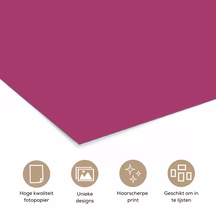 Deep - Magenta - Paars poster papier klein 62 -closeup_NL