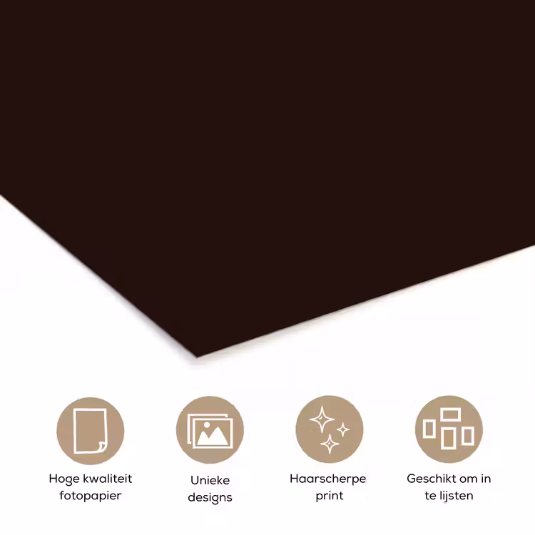 Deep - Obsidian - Bruin poster papier klein 62 -closeup_NL