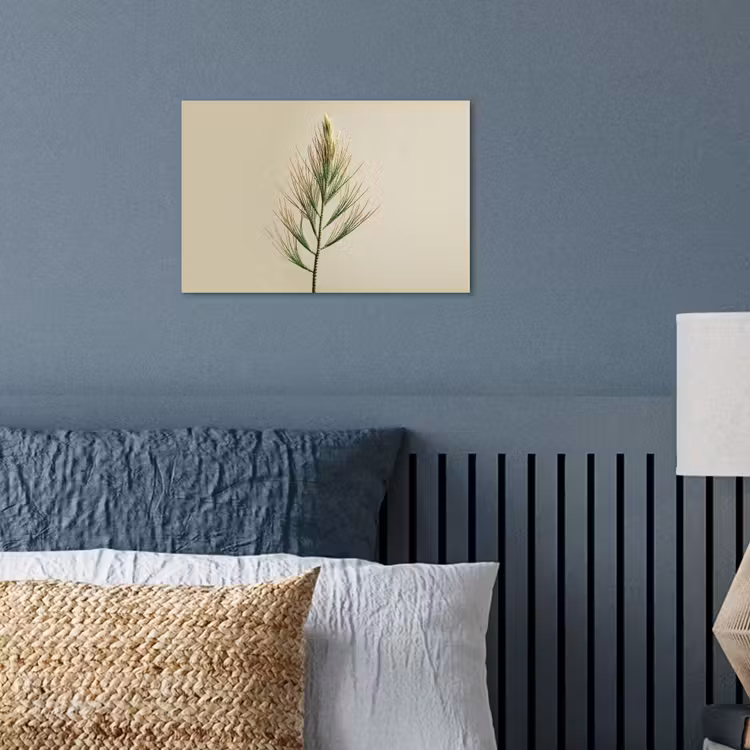 Dennentak - Naaldvormige bladeren - Lichtgroen poster papier klein -sfeer2