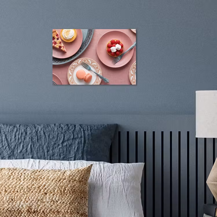 Dessert - Taart - Gebak - Zoet - Roze poster papier klein -sfeer2