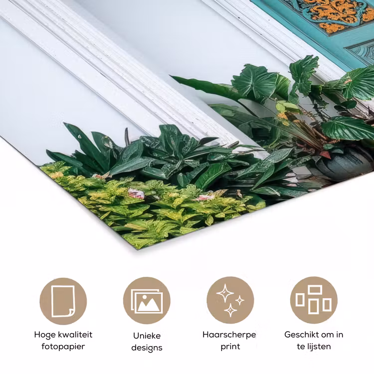 Deur - Patronen - Planten poster papier klein -closeup_NL