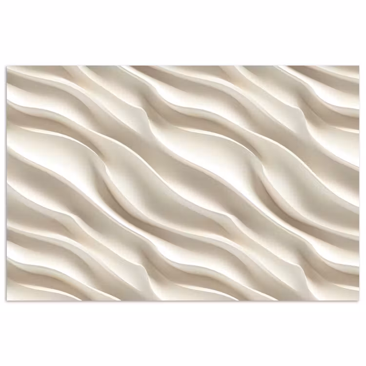 Diagonaal - Golven - Crème poster papier klein 62 -3d