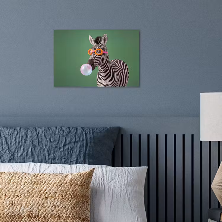 Dier - Bril - Bel - Modern - Groen poster papier klein -sfeer2
