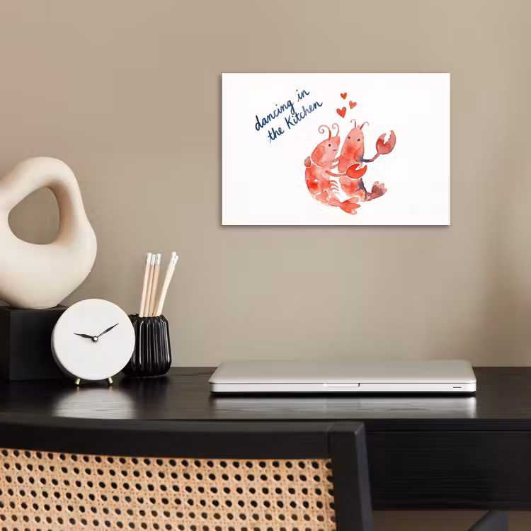 Dier - Dans - Liefde - Waterverf - Rood poster papier klein -sfeer1