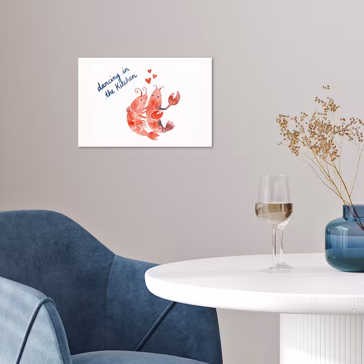 Dier - Dans - Liefde - Waterverf - Rood poster papier klein -sfeer3