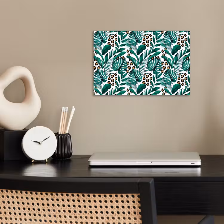 Dierenprint - Panter - Bladeren - Tropisch - Jungle poster papier klein -sfeer1