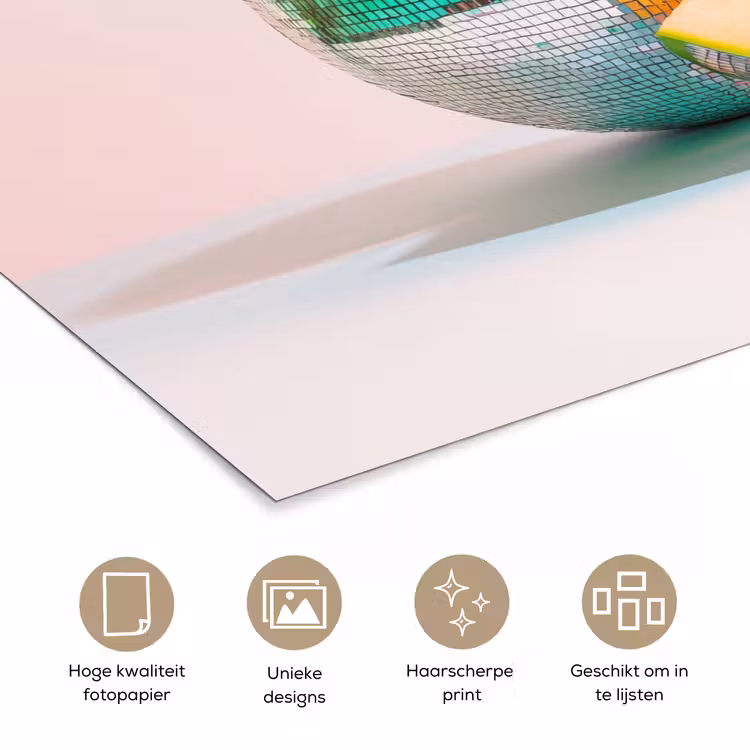 Disco - Discobal - Meloen - Pastel poster papier klein -closeup_NL