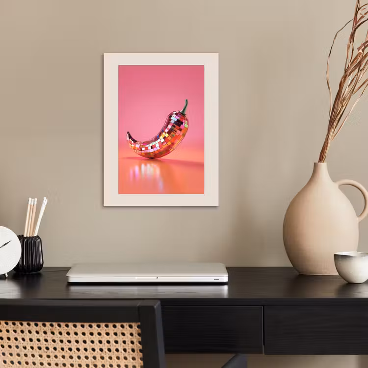 Disco - Peper - Roze poster papier klein -sfeer1