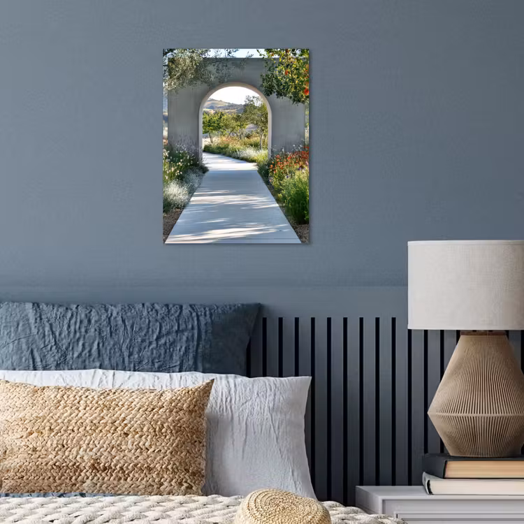 Doorkijk - Pad - Beton - Landschap poster papier klein -sfeer2