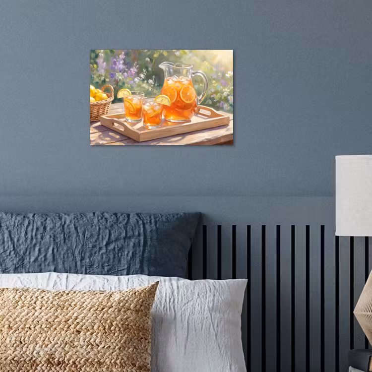 Drank - Citroen - Zomer - Tuin - Geel poster papier klein -sfeer2