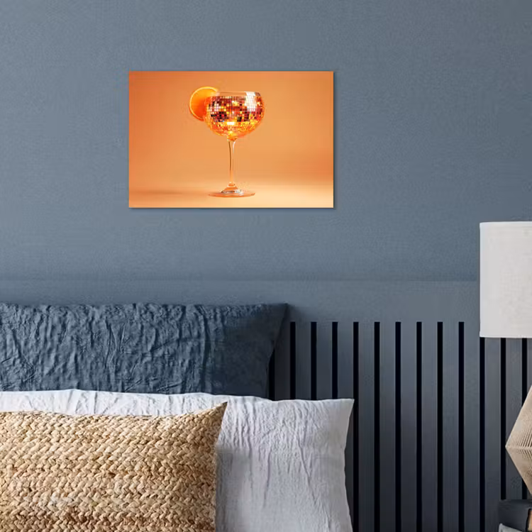 Drank - Oranje - Glitter - Disco poster papier klein -sfeer2
