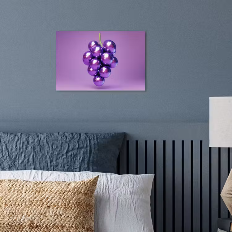 Druif - Disco - Glitter - Paars poster papier klein -sfeer2