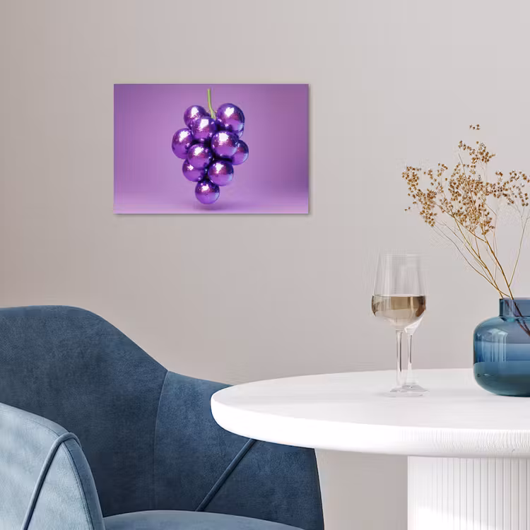 Druif - Disco - Glitter - Paars poster papier klein -sfeer3