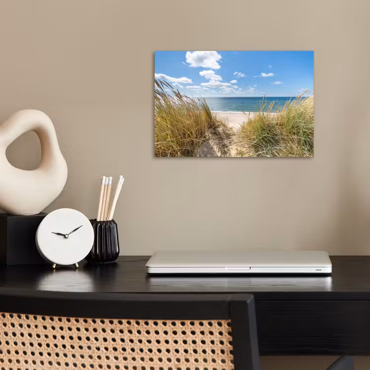 Duin - Gras - Zee - Strand poster papier klein -sfeer1