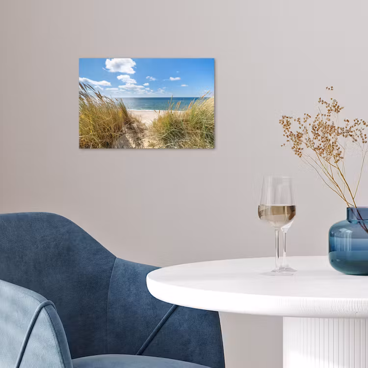 Duin - Gras - Zee - Strand poster papier klein -sfeer3