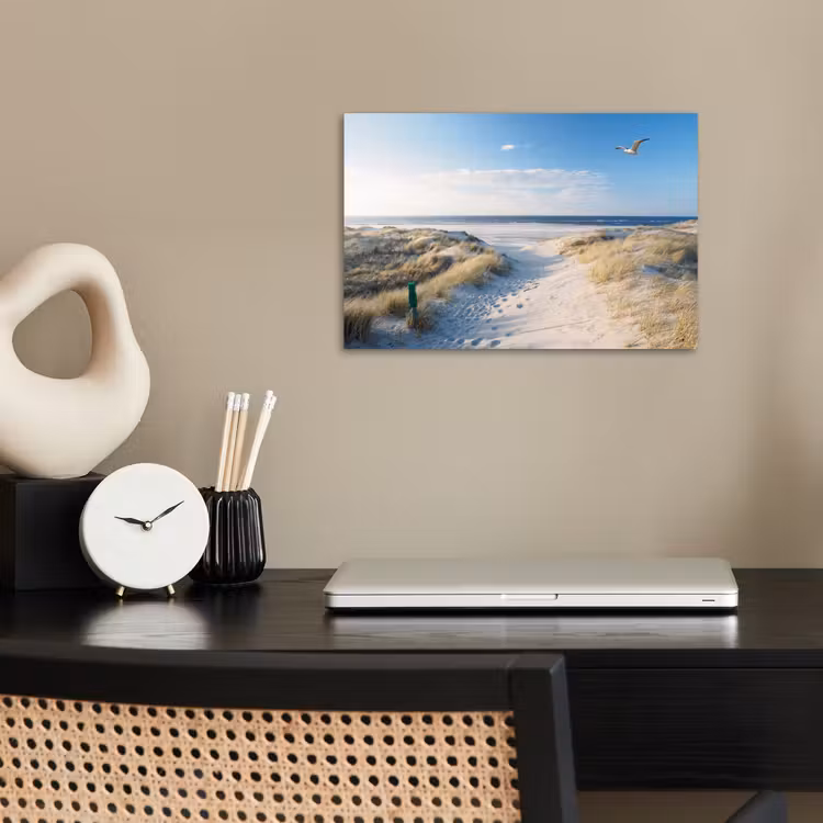 Duin - Meeuw - Strand - Zee - Zon poster papier klein -sfeer1