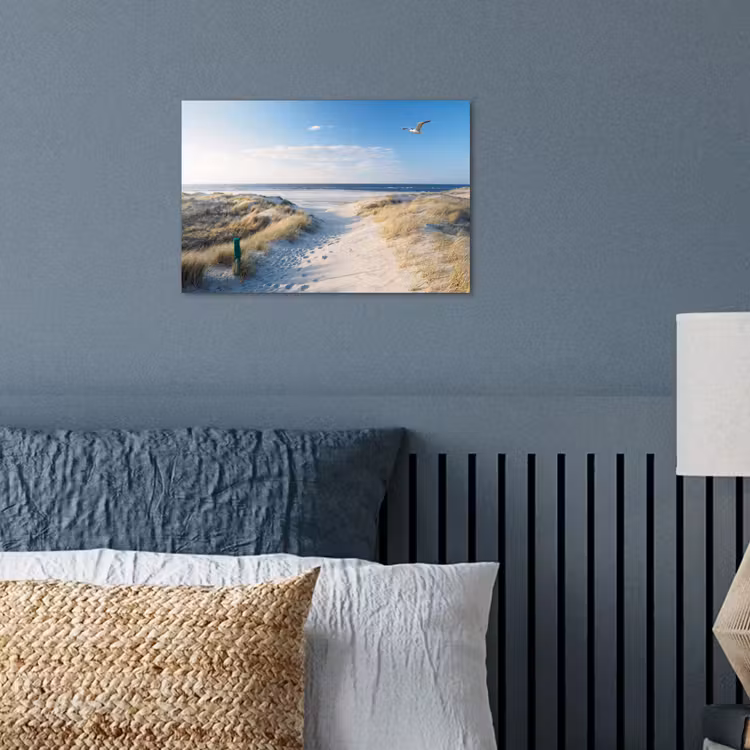 Duin - Meeuw - Strand - Zee - Zon poster papier klein -sfeer2