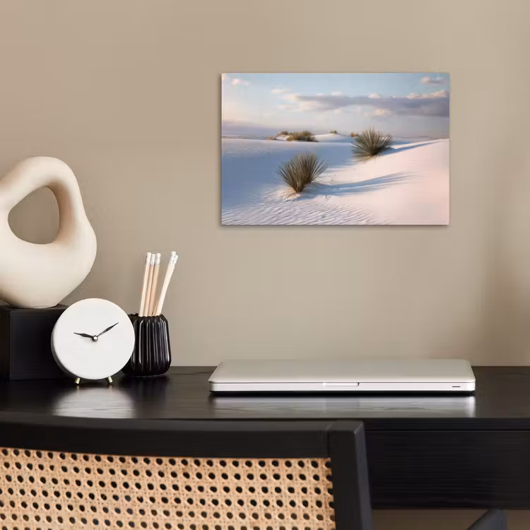 Duinen - Gras - Wolken - Beige poster papier klein -sfeer1