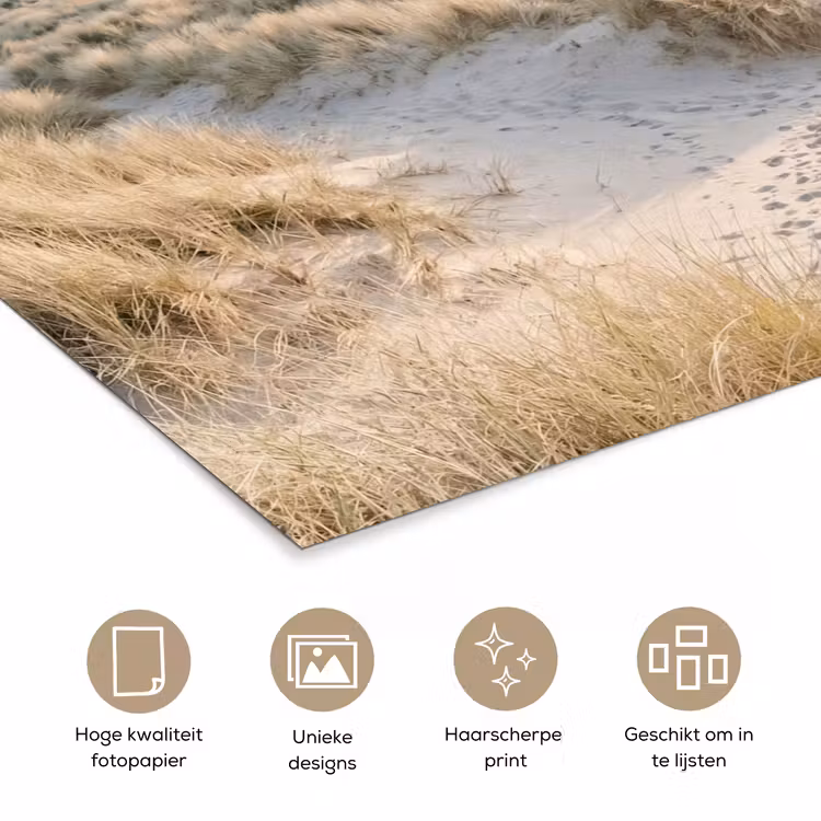 Duinen - Strand - Beige poster papier klein -closeup_NL