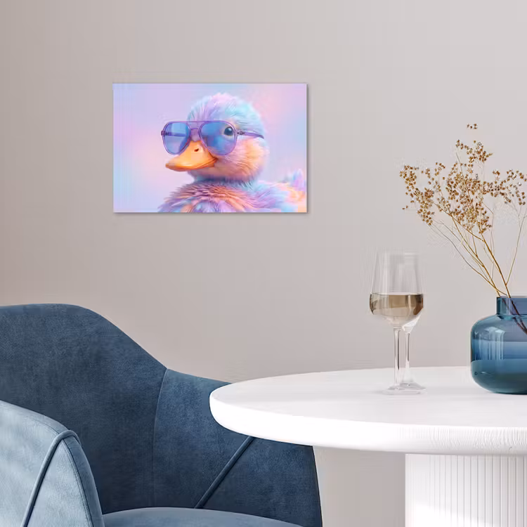 Eend - bril - Pastel poster papier klein -sfeer3
