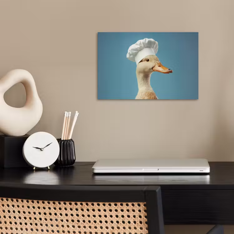 Eend - Koksmuts - Cute - Vogel poster papier klein -sfeer1