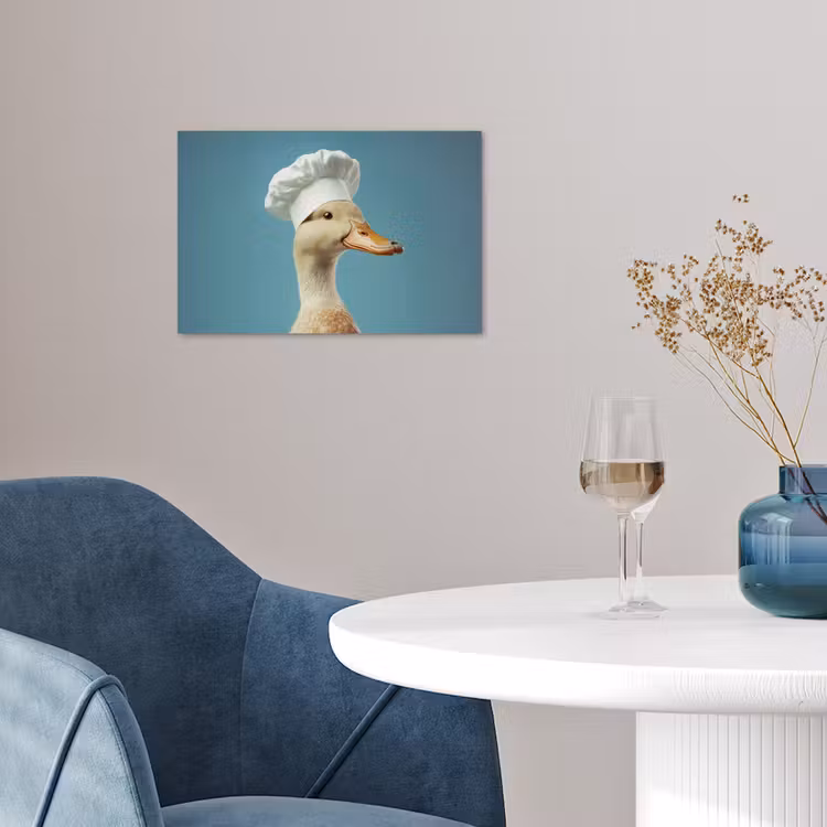 Eend - Koksmuts - Cute - Vogel poster papier klein -sfeer3