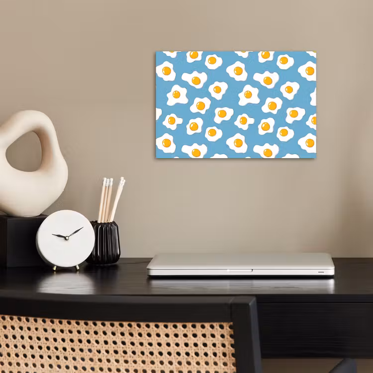Eieren - Dooiers - Blauw poster papier klein 62 -sfeer1