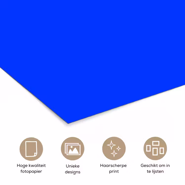 Electric - Blue - Blauw poster papier klein 62 -closeup_NL