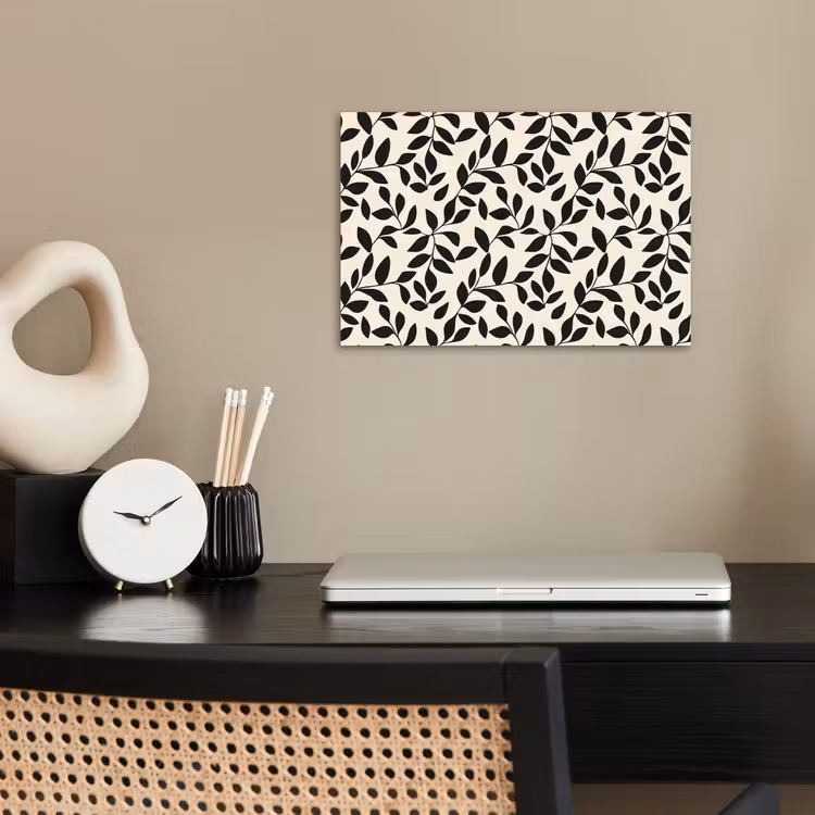 Elegant - Patroon - Zwart - Beige poster papier klein 62 -sfeer1
